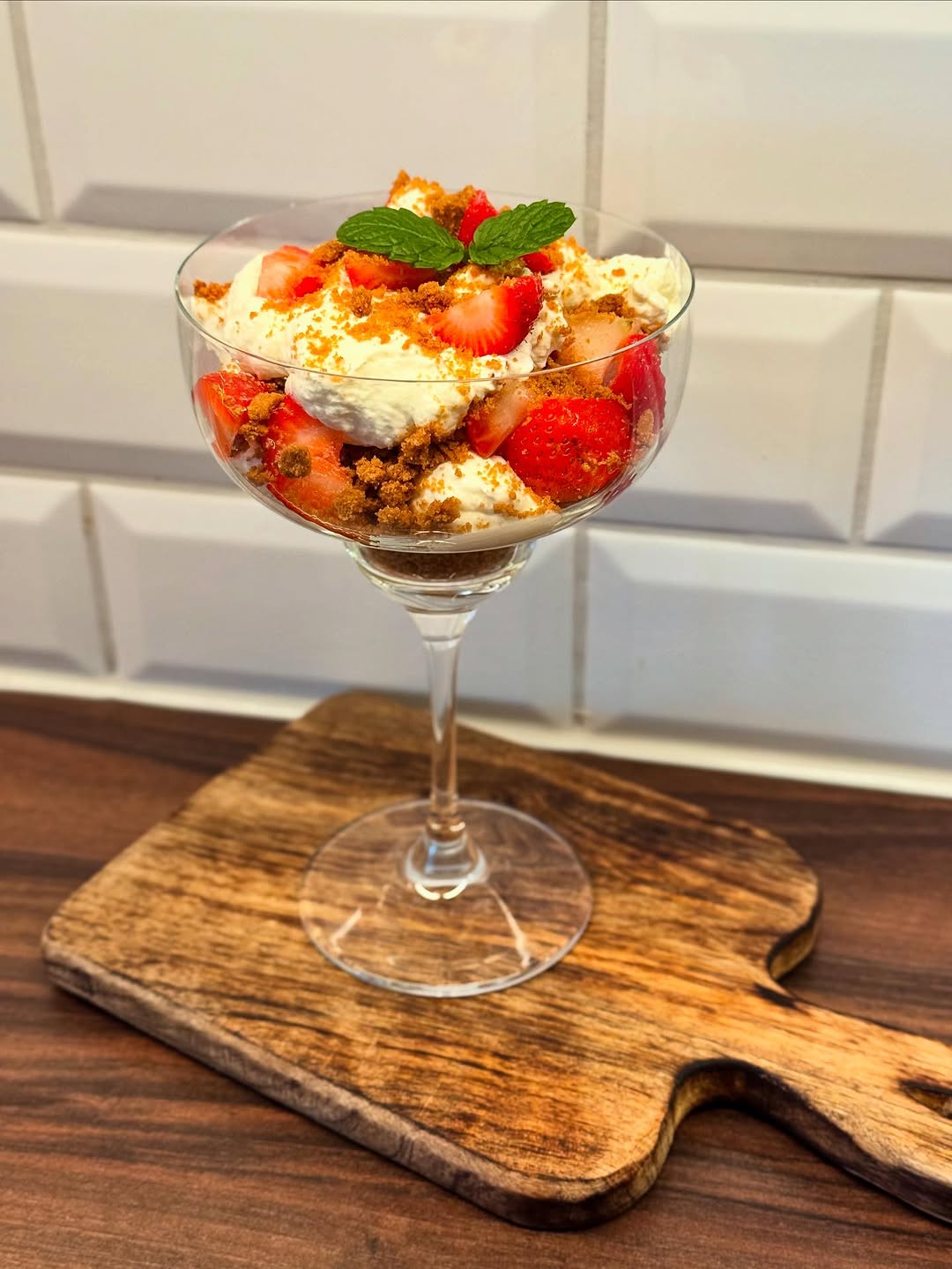 Somrig dessert i glas