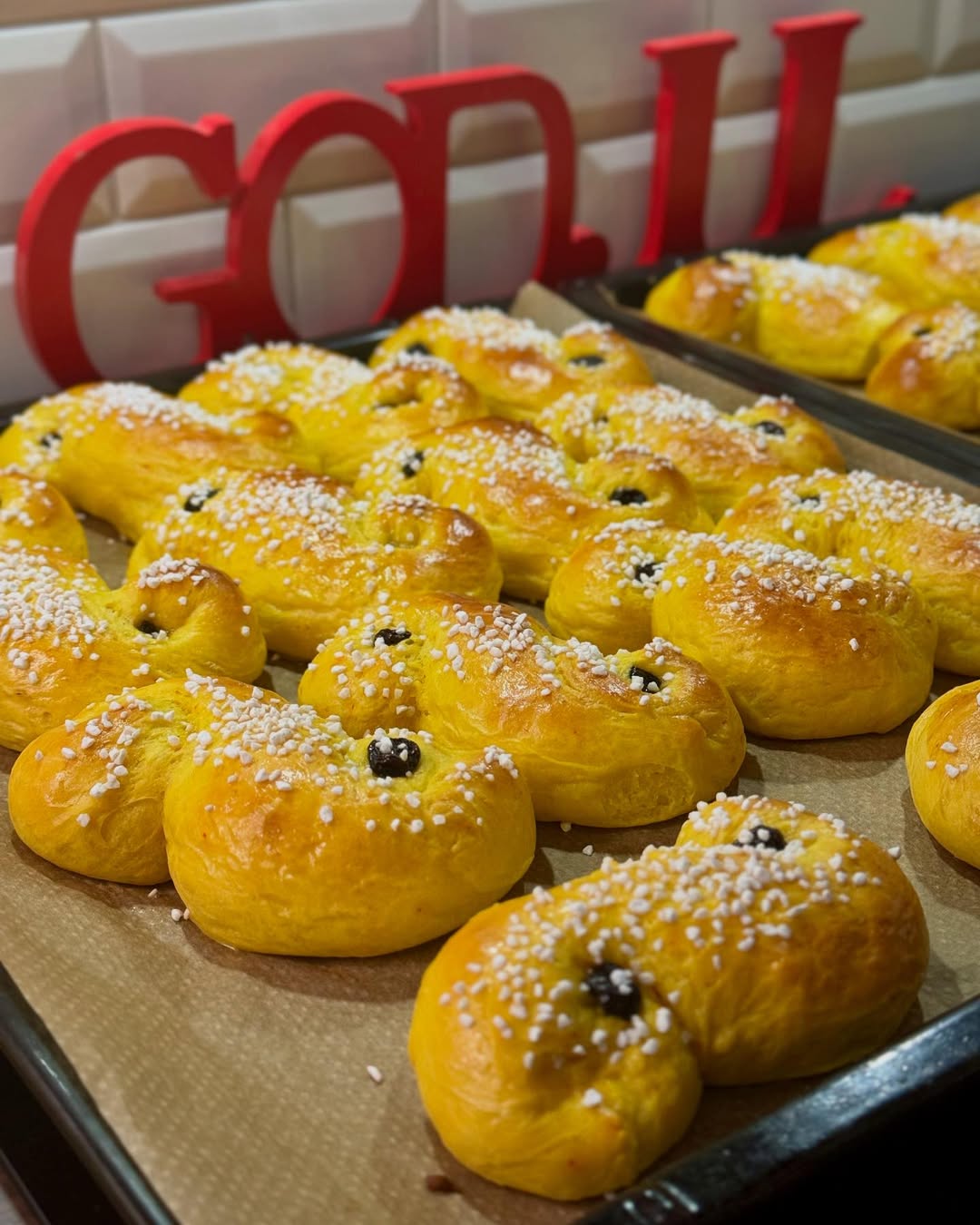 Fluffiga lussebullar